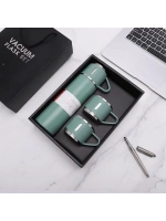 Vacuum Flask Set ( Çantalı ) ( 3pcs Bardaklı ) Renkli Çelik Termos Seti ( 500ml )*50