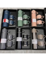 Vacuum Flask Set ( Çantalı ) ( 3pcs Bardaklı ) Renkli Çelik Termos Seti ( 500ml )*50