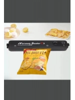 Vacuum Sealer Ev Tipi Vakumlama Ve Yapıştırma Makinesi + 10 Adet Vakum Poşeti