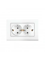 Viko Linnera 91400056 Çerçeveli 2li Topraklı Priz ( Beyaz )*10x6