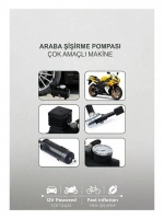 Volemi Çok Amaçlı Araç Lastik Şişirme Pompası ve Hava Kompresörü - 12V / 250 PSI