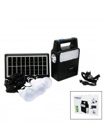 Weidasi Wd-1103 ( Solar Seyyar Panelli & Fiş Şarjlı ) 2in1 ( Dikey Model ) El Feneri & 3pcs Ampul Kablolu & Powerbank*12 Q9