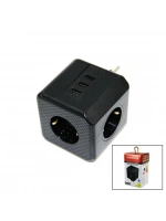 Wınboss-3440 Termal Akım Korumalı ( 3x Priz ) ( 3x Usb ) Duvar Tipi Priz Siyah ( 10a & 2500w )*52