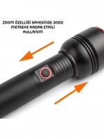 Wıson Ws-5572 20w Uzun Menzilli Şarjlı Metal El Feneri