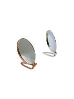 Yakut-11307-950-1 950-3 (6.5) (oval) (bronz & Gümüş) Makyaj Aynası (çift Taraflı) (pls.çerçeve & Katlanır Ayaklı)*72