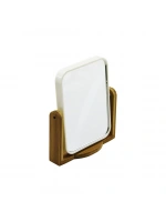 Yakut-11456 ( Dikdörtgen= 13.2x17.8cm ) ) ( Ahşap Bambu Ayaklı ) Makyaj Aynası ( Çift Taraflı ) ( Plastik Çerçeve )*48