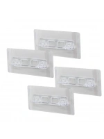 Yakut-12118 ( 4pcs ) Raf Ayak Aparatı ( Şeffaf Pvc Yapışkanlı + Vidalanabilir ) ( 2x10cm )*200