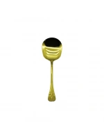 Yakut-12636 Gold ( Orta = 21cm ) ( Metal ) Servis Kaşık ( 5.8x7cm )*12x20