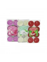 Yakut-8010 ( 8pcs ) ( Renkli Yuvarlak ) Tea Light Mum ( Jasmine & Roses & Strawberry )*250