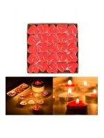 Yakut-8085 ( 25pcs ) ( Kırmızı & Kalpli ) Tea Lights Mum*80