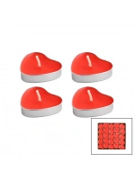 Yakut-8086 ( 50pcs ) ( Kırmızı & Kalpli ) Tea Light Mum*36
