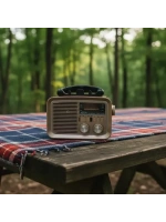 Yuegan Nostalji Solar Güneş Enerjili Ledli Bluetooth/USB/SD Kart/ Radyo Müzik Çalar YG-1082mini-S