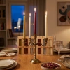 Egonex Gül Mum Kod-252  ( 4pcs ) Candle Metalik Renkler Şamdan Mum 25cm*40