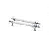 Egonex İbico-918 ( Orta & 13cm ) ( Krom & Beyaz ) Boru Kulp*10x5