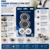 Egonex İbico İ22-427 ( 4pcs ) Lavabo Süzgeç & Tıpa Seti ( 2 Boy Süzgeç & 2 Boy Plastik Tıpa )*12x25