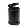 Egonex Lalezar Tema Lzr-813-s ( 5lt ) ( Siyah ) Pedallı Metal Çöp Kovası*8