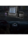 1080p Üçlü Lens Araba Dash Cam Dashcam Ön İç & Arka Hd Araba Dvr 120 ° Açı Döngü Kaydı Yerçekimi Sensörü