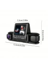 1080p Üçlü Lens Araba Dash Cam Dashcam Ön İç & Arka Hd Araba Dvr 120 ° Açı Döngü Kaydı Yerçekimi Sensörü