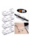 20li Yapışkanlı Kablo Sabitleyici Şeffaf Klips