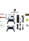 4k Game Tv Stick Android Tv Wifi Kablosuz Çift Kol Game Stick 64gb Hafıza Atari