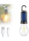 Solar Güneş Enerjili Led Ampul 3 Modlu Uzaktan Kumandalı Solar Camping Lamp
