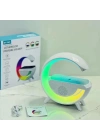 Kablosuz Telefon Şarj Bluetooth Hoparlör Istasyonu Ses Rgb Atmosfer Gece Işık Bt-2301
