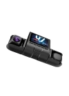 1080p Üçlü Lens Araba Dash Cam Dashcam Ön İç & Arka Hd Araba Dvr 120 ° Açı Döngü Kaydı