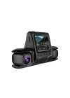 1080p Üçlü Lens Araba Dash Cam Dashcam Ön İç & Arka Hd Araba Dvr 120 ° Açı Döngü Kaydı