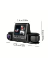 1080p Üçlü Lens Araba Dash Cam Dashcam Ön İç & Arka Hd Araba Dvr 120 ° Açı Döngü Kaydı