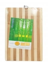 Egonex 18x28x1.8cm Lux Ahşap Bambu Kesim Panosu & Tahta Metal Kulplu