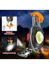 Wison Ws-5050 Çok Fonksiyonlu Tornavida Düdük Şişe Açacağı Ateş Yakıcı Mıknatıslı Type-c Şarjlı Anahtarlık Fener