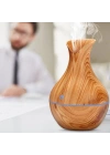Vazo Model Ahşap Görünümlü Usb Şarjlı & Işıklı )( Hava Nemlendirici & Buhar Makine & Koku Giderici