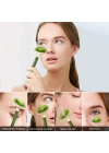 Egonex Yeşil doğal yeşim taşı yüz masaj aleti ve kalp gua sha yüz bakım taşı 2li set jade face roller