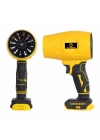 Gold Orion 21V Kablosuz Hava Üfleyici | 32.000RPM Turbo Fan, 12.000mAh Batarya, Bahçe & Araç Kurutma / Sarı