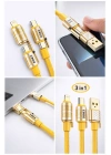 Platoon Pl-8631 4in1 Hızlı Şarj Ve Data Kablosu Type-c / Lightning / Micro Usb