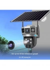 Solar Güneş Enerjili Çift Lens Dış Mekan Güvenlik Kamerası
