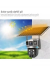 Solar Güneş Enerjili Çift Lens Dış Mekan Güvenlik Kamerası