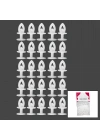 Egonex İst.grup ( Geçmeli ) Perde Düğmesi ( 20pcs ± 2ad )*25x40