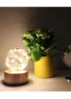 Ambiyans Led Masa Lambası Usb Şarjlı Bronz Roe Eskitme