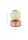 Ambiyans Led Masa Lambası Usb Şarjlı Bronz Roe Eskitme