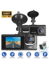 Araç Araba Kamerasi Black Box Traffic Recorder 3 Kameralı