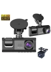 Araç Araba Kamerasi Black Box Traffic Recorder 3 Kameralı