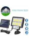 Egonex 120 Cob Led Solar Panel Güneş Enerjili 3 Mod Duvar Lambası