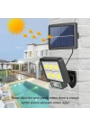 Egonex 120 Cob Led Solar Panel Güneş Enerjili 3 Mod Duvar Lambası
