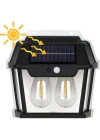 Egonex 2 Ampullü Hareket Sensörlü Solar Güneş Enerjili Ampul Led Duvar Lambası