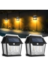 Egonex 2 Ampullü Hareket Sensörlü Solar Güneş Enerjili Ampul Led Duvar Lambası