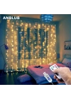Egonex 300 Ledli 10 Sarkıt Perde Led Işık-8 Fonksiyon, Uzaktan Kumandalı, 3x3 Metre
