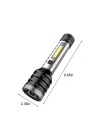 Egonex ​​5w Cob Ve Led Şarj Edilebilir El Feneri - Siyah