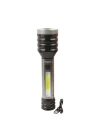 Egonex ​​5w Cob Ve Led Şarj Edilebilir El Feneri - Siyah