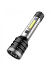 Egonex ​​5w Cob Ve Led Şarj Edilebilir El Feneri - Siyah